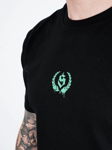 T-shirt "Laur mint lampas" - black for 119,00 PLN