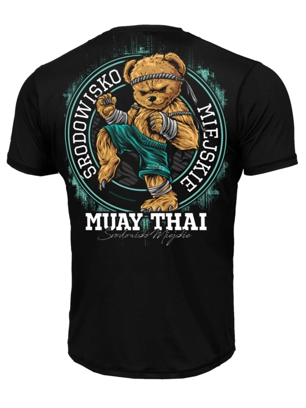 Koszulka Sportowa Mesh "Muay Thai Bear" - Czarna za 139,00 zł