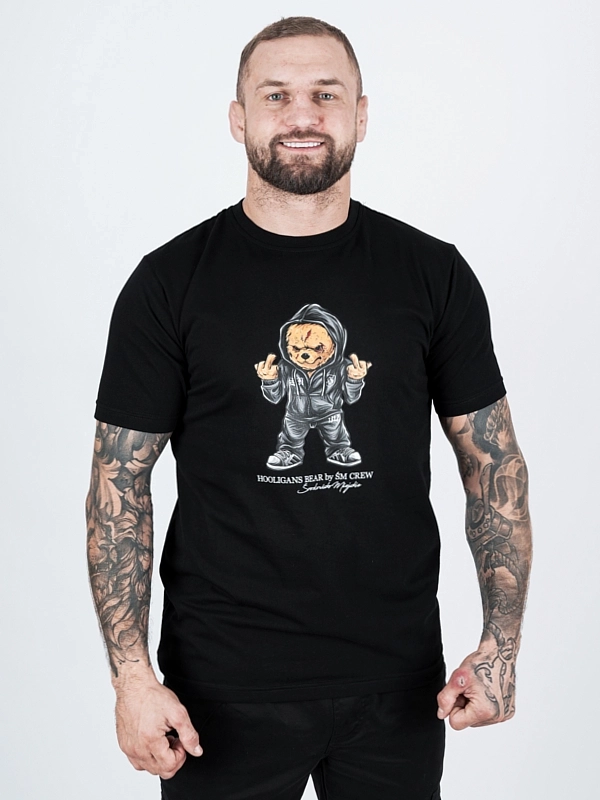 Koszulka "Hooligans Bear" - Czarna za 119,00 zł