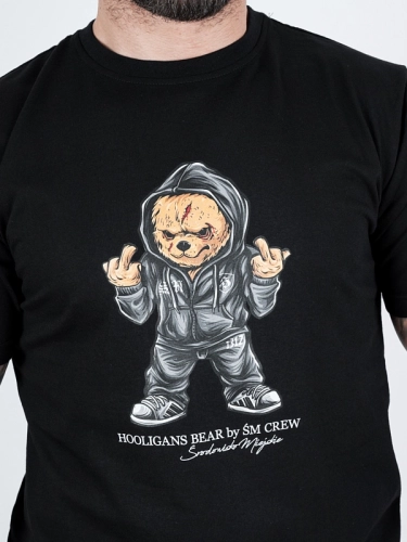 Koszulka "Hooligans Bear" - Czarna za 119,00 zł 2