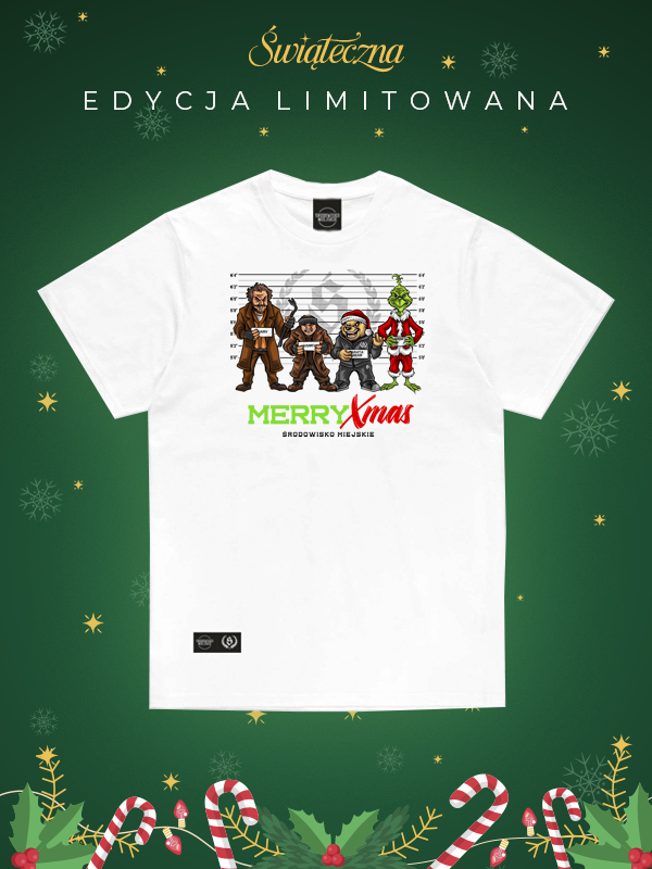 T-shirt "Merry Xmas" - white for 119,00 PLN