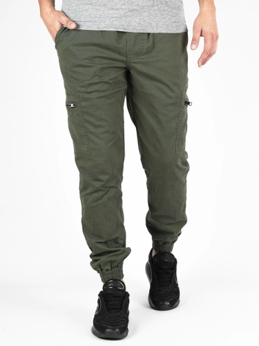 Spodnie Materiałowe Jogger Bojówki "Miś" Khaki / Białe za 209,00 zł 2