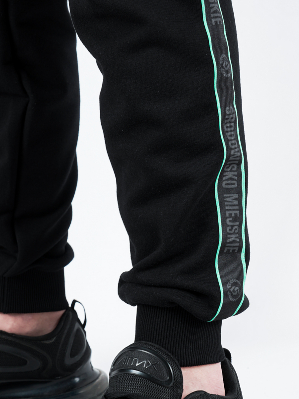 Sweatpants "Laur mint lampas" - black for 219,00 PLN