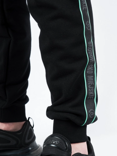 Sweatpants "Laur mint lampas" - black for 219,00 PLN