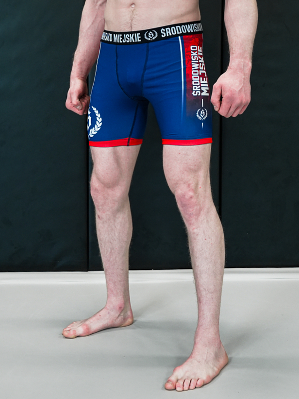 Spodenki kompresyjne "Fusion"  - Granatowo / Czerwone za 159,00 zł