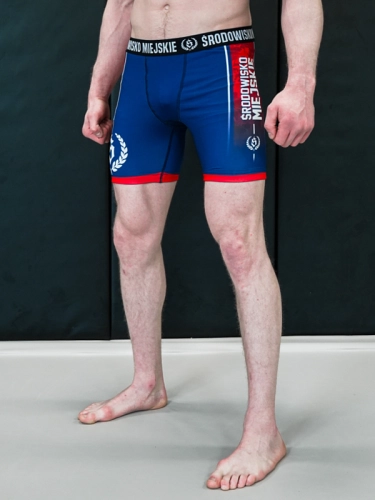 Spodenki kompresyjne "Fusion"  - Granatowo / Czerwone za 159,00 zł 2