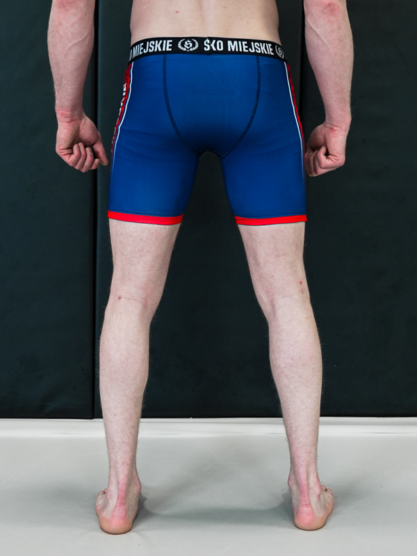 Spodenki kompresyjne "Fusion"  - Granatowo / Czerwone za 159,00 zł