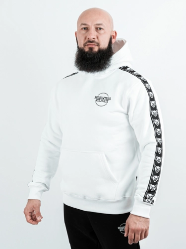 Hoodie "Classic lampas" - white for 249,00 PLN