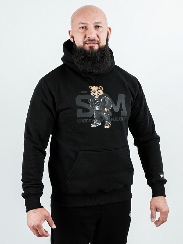 Bluza z kapturem "ŚM Bear" - czarna za 249,00 zł