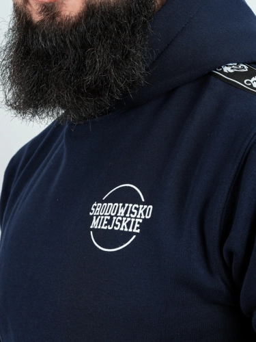 Hoodie "Classic lampas" - navy for 249,00 PLN