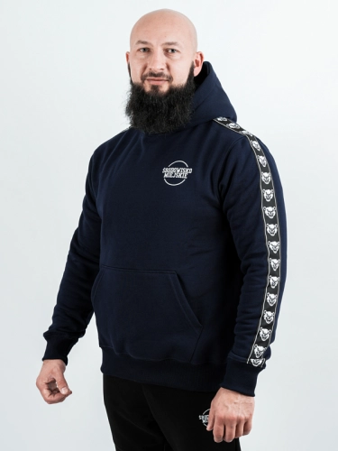 Bluza z kapturem "Classic Lampas" - granatowa za 249,00 zł