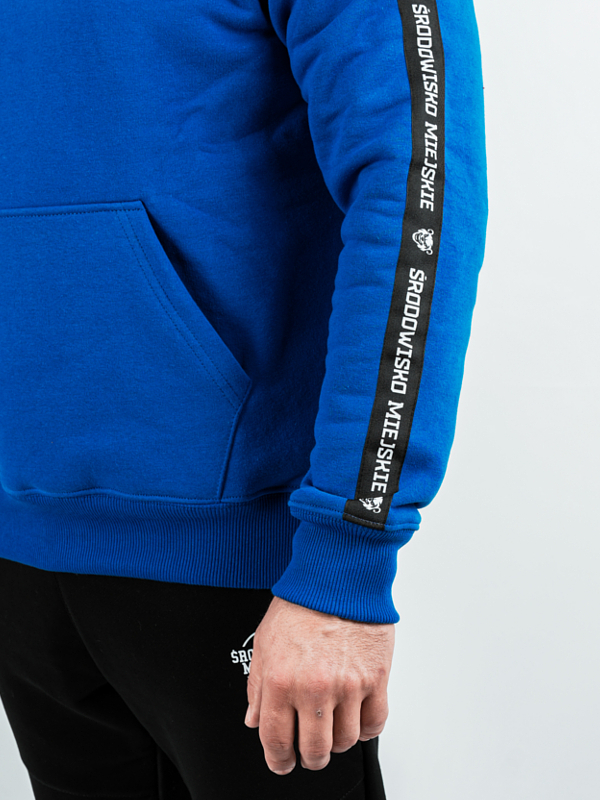 Bluza z kapturem "Miś Lampas" - chabrowa za 249,00 zł