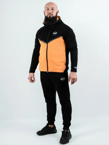 Bluza z kapturem rozpinana "Classic Tech" - czarna/mango za 299 zł