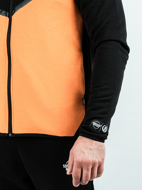 Hoodie zipped "Classic Tech" - black/mango for 299,00 PLN
