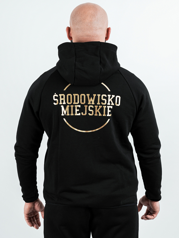 Hoodie zipped "Classic Tech" - black/gold for 299,00 PLN