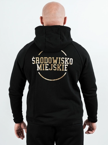 Hoodie zipped "Classic Tech" - black/gold for 299,00 PLN