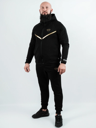 Hoodie zipped "Classic Tech" - black/gold for 299,00 PLN