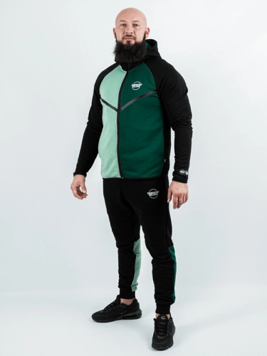 Hoodie zipped "Classic Tech" - black/mint/green for 299,00 PLN