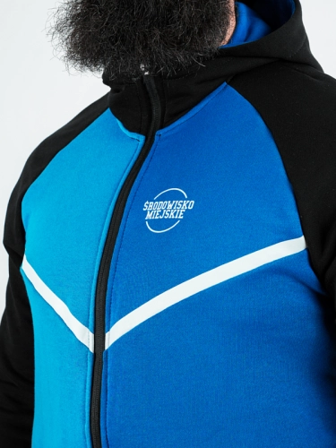 Hoodie zipped "Classic Tech" - black/blue/navy for 299,00 PLN