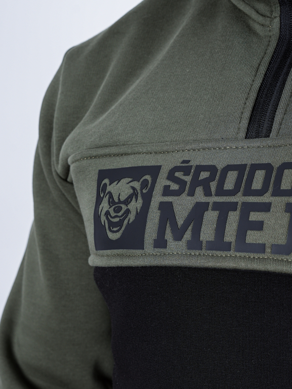 Hoodie "Essential Bear" - khaki/black for 279,00 PLN