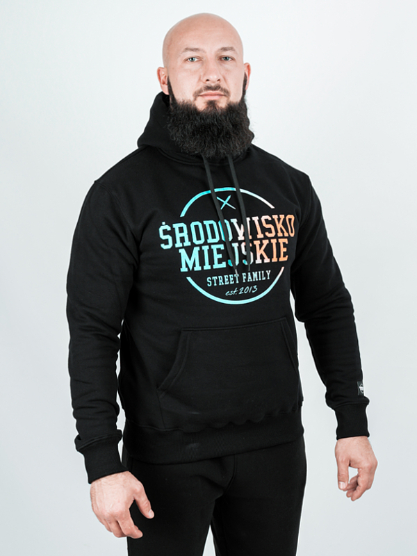 Hoodie "Theme 2.0" - black / blue for 239,00 PLN