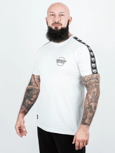 Koszulka "Classic Lampas" - biała / czarna za 119,00 zł