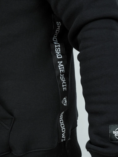 Bluza bez kaptura stójka "Miś Lampas" - czarna 289,00 zł