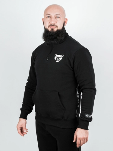 Bluza bez kaptura stójka "Miś Lampas" - czarna 289,00 zł