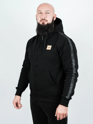 Bluza z kapturem rozpinana "CLS Gold" - Czarna za 249,00 zł