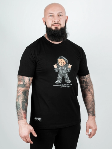 Koszulka "Hooligans Bear" - Czarna za 119,00 zł