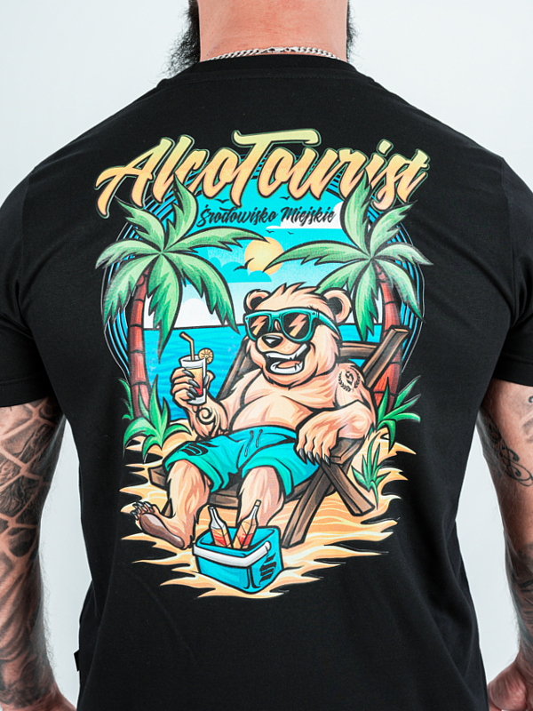T-shirt "Alcotourist" - black for 119,00 PLN