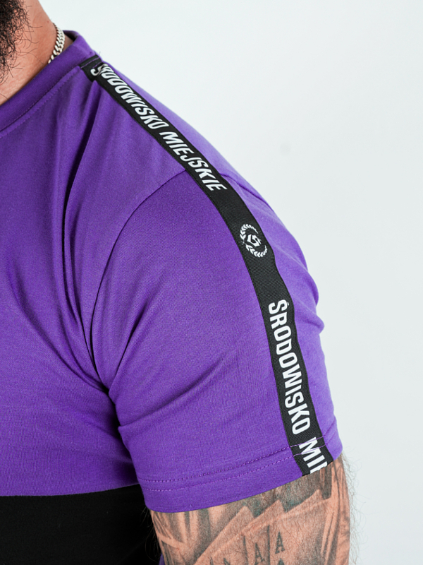 T-shirt "Classic small" - violet / black for 119,00 PLN
