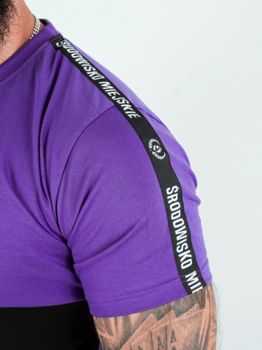 T-shirt "Classic small" - violet / black for 119,00 PLN