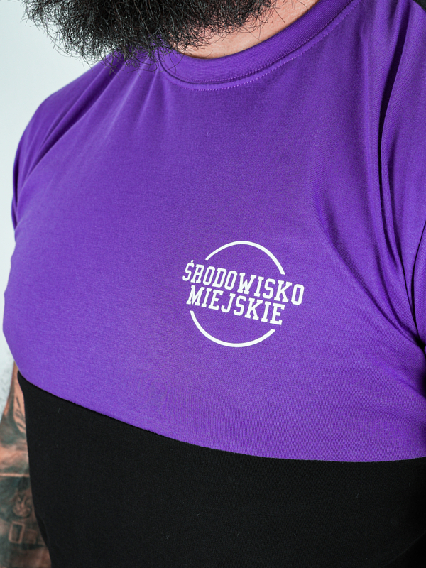 T-shirt "Classic small" - violet / black for 119,00 PLN