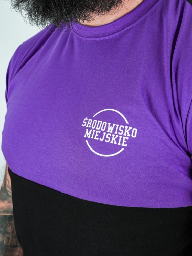 T-shirt "Classic small" - violet / black for 119,00 PLN