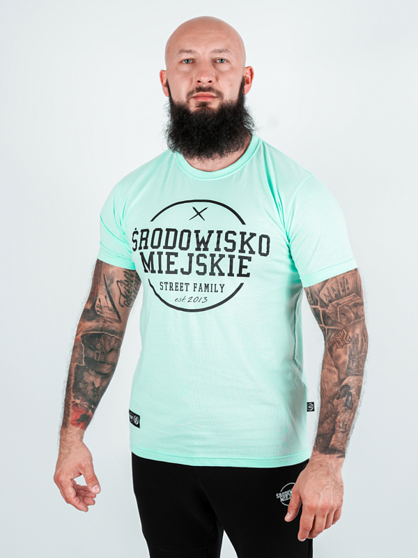 T-shirt "Theme" - mint / black for 119,00 PLN
