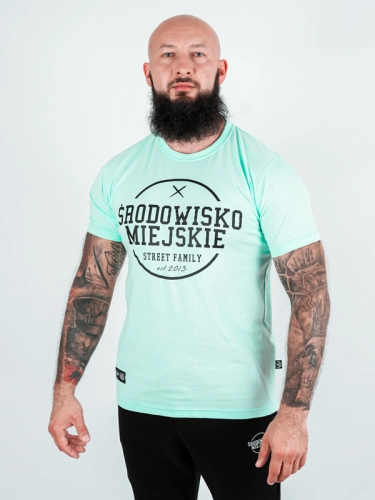 T-shirt "Theme" - mint / black for 119,00 PLN 2