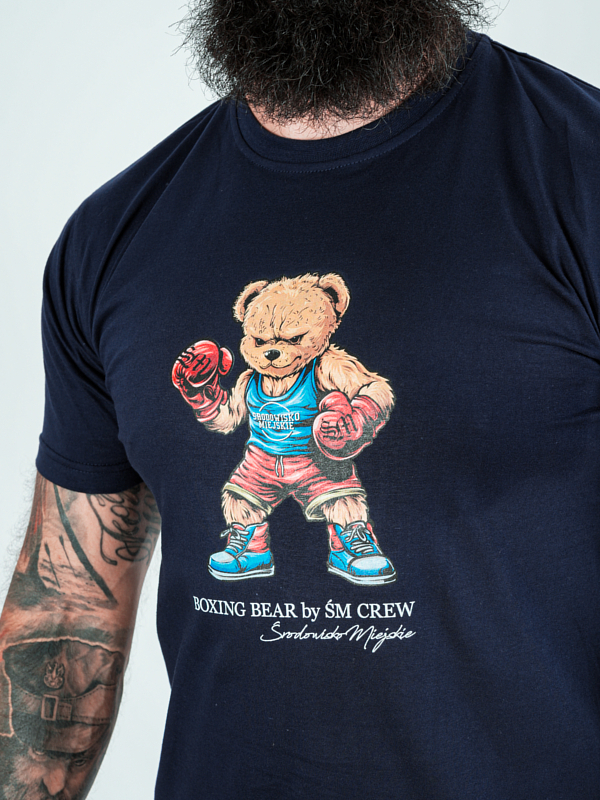 Koszulka "Boxing Bear" - Granatowa za 119,00 zł