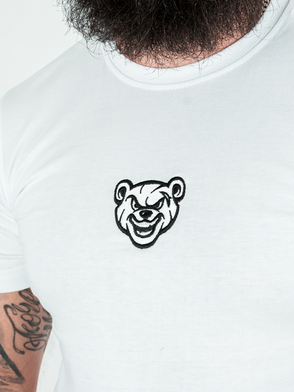 Koszulka "Mordka Emblem" - slim fit - biała za 119,00 zł