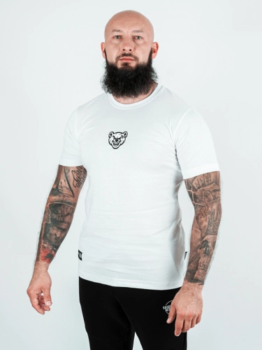 T-shirt "Mordka Emblem" - slim fit - White for 119,00 PLN