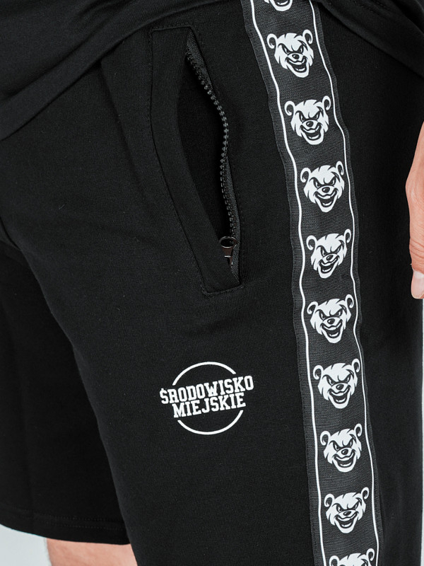 Shorts "Classic Lampas" - Black / White for 179,00 PLN