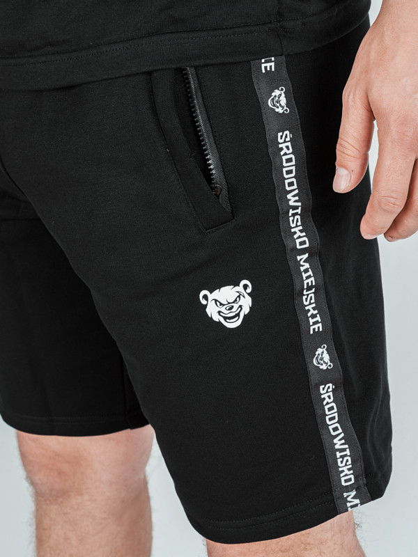 Shorts "Mordka Lampas" - Black / White for 179,00 PLN