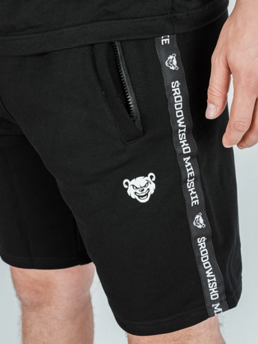 Shorts "Mordka Lampas" - Black / White for 179,00 PLN