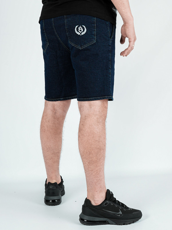 Krótkie Spodenki Jeansowe "Laur" Niebieskie / Białe za 169,99 zł