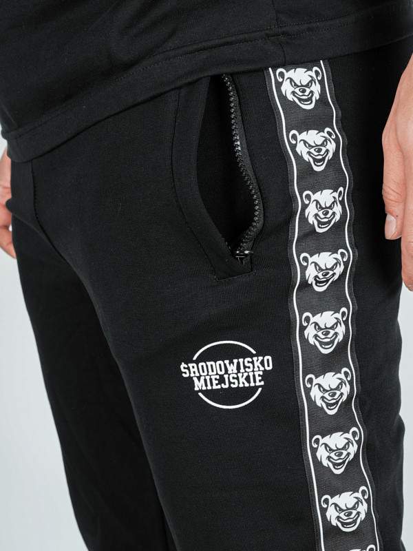 Sweatpants "Classic Lampas" - Black / White for 219,00 PLN