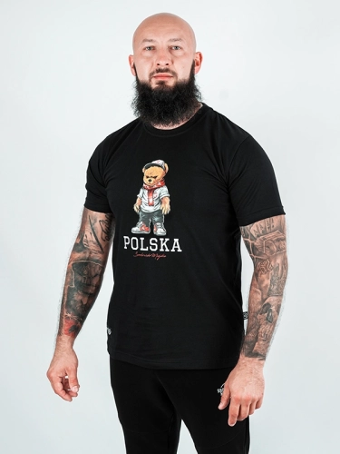 Koszulka "Polska - Bear" - Czarna za 119,00 zł