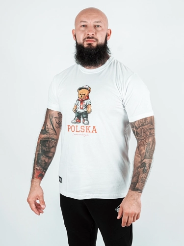 Koszulka "Polska - Bear" - Biała za 119,00 zł