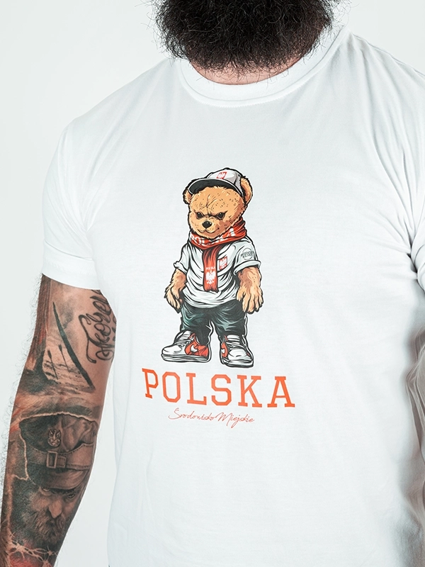 "Polska - Bear" T-shirt - White for 119.00 PLN