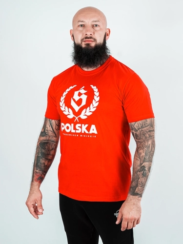 Koszulka "Polska - Big Laur" - Czerwona / Biała za 109,00 zł