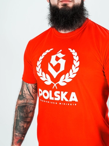 Koszulka "Polska - Big Laur" - Czerwona / Biała za 109,00 zł